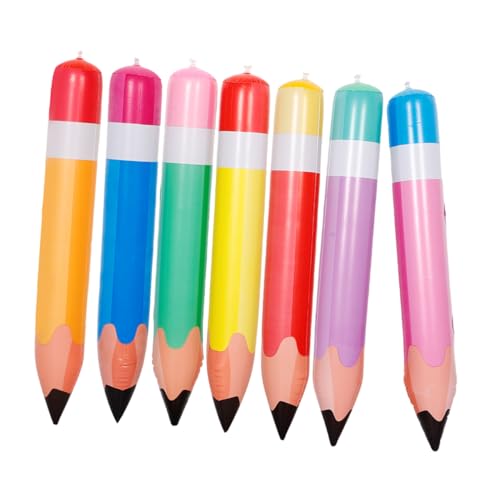 Vaguelly 7 Stück Aufblasbare Bleistifte aus PVC Lustige für Klassenzimmer und Geburtstagsfeiern Bleistiftballons und Leicht und Sicher für Vielseitige Anlässe von Vaguelly
