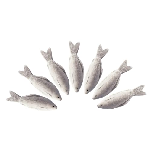 Vaguelly 7 Stück Simuliertes Fisch -haustierspielzeug Fisch Dekorationen Künstliche Lebensmittelanzeige Gefälschtes Fischmodell Gefälschte Fischdekoration Tierfiguren Küchenrequisite Pu von Vaguelly