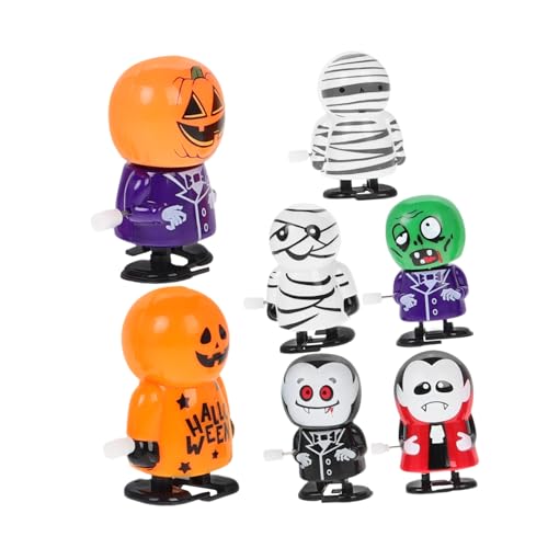 Vaguelly 7 Stück Teiliges Halloween Aufziehspielzeug Bunte Cartoon Figuren aus Robustem Windbetrieben Sicher mit Glatten Kanten als Party Mitgebsel und Dekoratives Zombie Vaguelly 7 Stück Teiliges Halloween Aufziehspielzeug Bunte Cartoon Figuren aus Robustem Windbetrieben Sicher mit Glatten Kanten als Party Mitgebsel und Dekoratives Zombie von Vaguelly