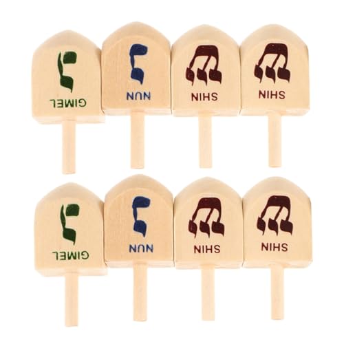 Vaguelly 8 Stück Kinder Holz Dreidel Spielzeug Dreidels Für Chanukka Dreidel Spiel Dreidel Dreidels Bulk Chanukka Dekorationen Chanukka von Vaguelly