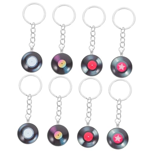 Vaguelly 8 Stück Vintage Teiliges Schlüsselanhänger mit Vinyl Schallplatten Design Musikalisches Accessoire für Musikliebhaber Leichte Tragbare Anhänger für Partys und Geschenkdekorationen Vaguelly 8 Stück Vintage Teiliges Schlüsselanhänger mit Vinyl Schallplatten Design Musikalisches Accessoire für Musikliebhaber Leichte Tragbare Anhänger für Partys und Geschenkdekorationen von Vaguelly