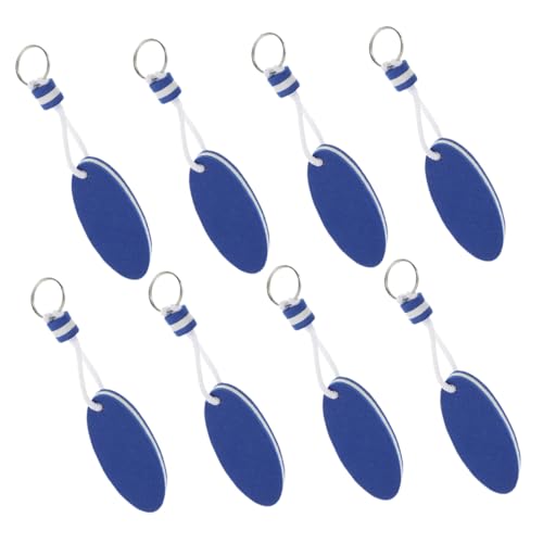 Vaguelly 8St Ovaler Schlüsselbund Schwamm Schlüsselanhänger Angeln Schlüsselanhänger Ovaler Schlüsselanhänger leichtgewichtiger Schlüsselanhänger Schwimmer als Schlüsselanhänger Eva Blue von Vaguelly