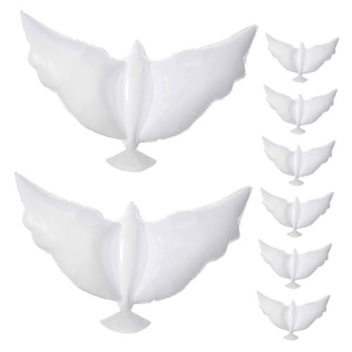 Vaguelly 8Stücke Tauben Luftballons Für Hochzeiten Und Partys Dekorative Gedenkballons Wiederverwendbare Aluminiumfolie Zu Dekorieren Für Verschiedene Anlässe von Vaguelly