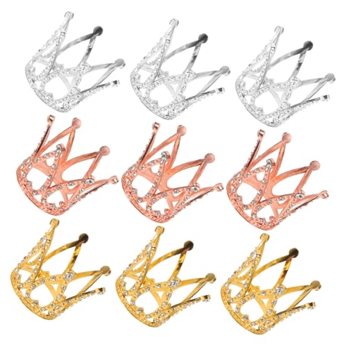 Vaguelly 9 Stück Teiliges Crown Cake Topper Mini Kronen mit Strass Bunte Cake Accessories für Mädchen Geburtstag Hochzeit und Prinzessin Party Leichte Wiederverwendbare Cupcake Dekoration Vaguelly 9 Stück Teiliges Crown Cake Topper Mini Kronen mit Strass Bunte Cake Accessories für Mädchen Geburtstag Hochzeit und Prinzessin Party Leichte Wiederverwendbare Cupcake Dekoration von Vaguelly