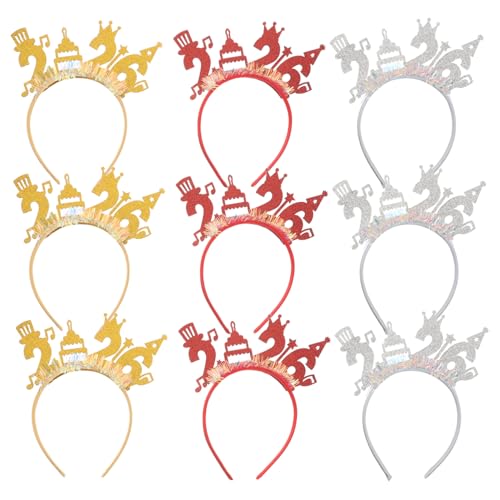 Vaguelly 9 Stück Teiliges Year Haarreifen Leichte Kreative Party Haarbänder in Gold Rot Silber Stylische Foto Requisiten für Silvesterfeier und Familienzusammenkünfte Vaguelly 9 Stück Teiliges Year Haarreifen Leichte Kreative Party Haarbänder in Gold Rot Silber Stylische Foto Requisiten für Silvesterfeier und Familienzusammenkünfte von Vaguelly