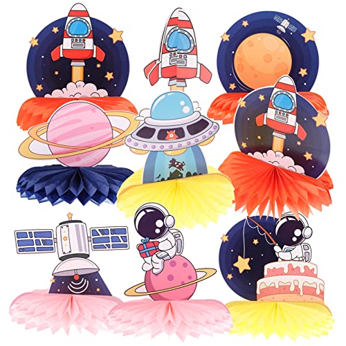 Vaguelly 9-teiliges Weltraumthema Astronauten-waben-mittelstück – Tischdekoration Für Geburtstagspartys Mit Weltraum-Party-Dekorationen Vaguelly 9-teiliges Weltraumthema Astronauten-waben-mittelstück – Tischdekoration Für Geburtstagspartys Mit Weltraum-Party-Dekorationen von Vaguelly