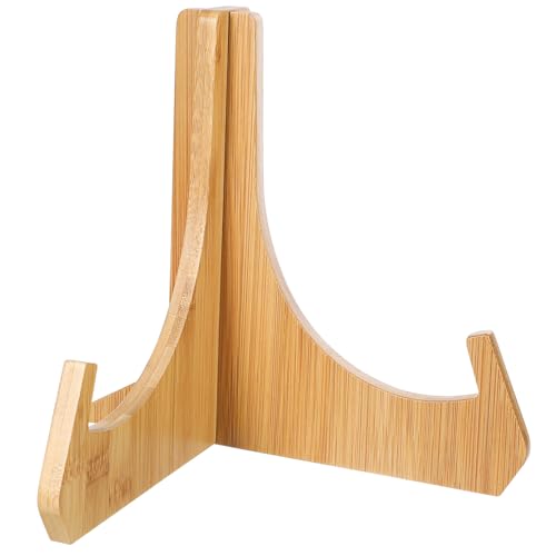 Vaguelly Anzeigetafelständer Tischplatte Gericht Stand Inhaber Fotoständer aus Holz Mini -Staffelei Tellerhalter aus Holz Bilderrahmenhalter Ausstellungsständer hölzern Golden von Vaguelly