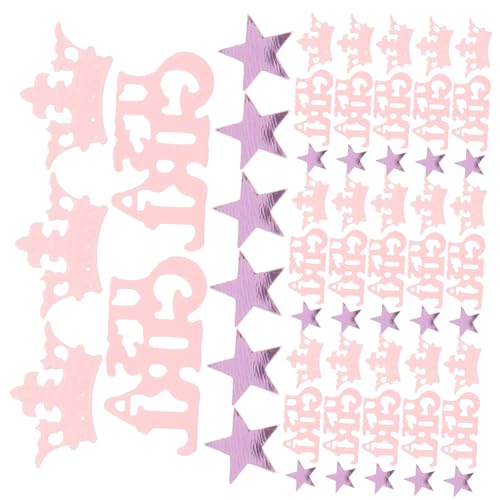 Vaguelly Babyparty Konfetti Mädchen mit Krone und Sternen Dekoratives Tischkonfetti für Shower Geburtstagsfeier Taufe und Mädchen Partydekoration Vaguelly Babyparty Konfetti Mädchen mit Krone und Sternen Dekoratives Tischkonfetti für Shower Geburtstagsfeier Taufe und Mädchen Partydekoration von Vaguelly