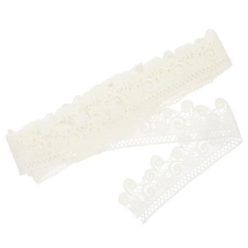 Vaguelly DIY Spitzenband für Dekoration Weißes Spitzenmaterial für Hochzeiten und Handarbeiten für Tischdecken Kleidung und Bastelprojekte von Vaguelly