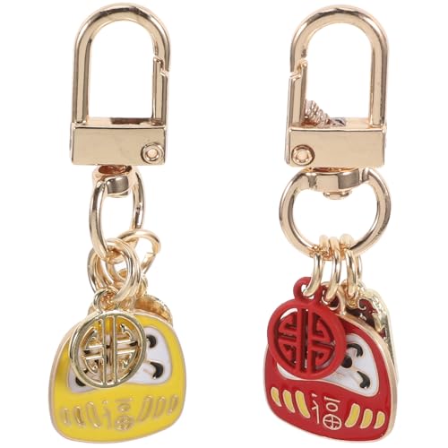 Vaguelly Daruma Puppen Schlüsselanhänger Glücksbringer Schlüsselbund mit Rote Gelbe Daruma Vielseitiger Anhänger für Taschen Handys oder Autos für Freunde und Familie Vaguelly Daruma Puppen Schlüsselanhänger Glücksbringer Schlüsselbund mit Rote Gelbe Daruma Vielseitiger Anhänger für Taschen Handys oder Autos für Freunde und Familie von Vaguelly