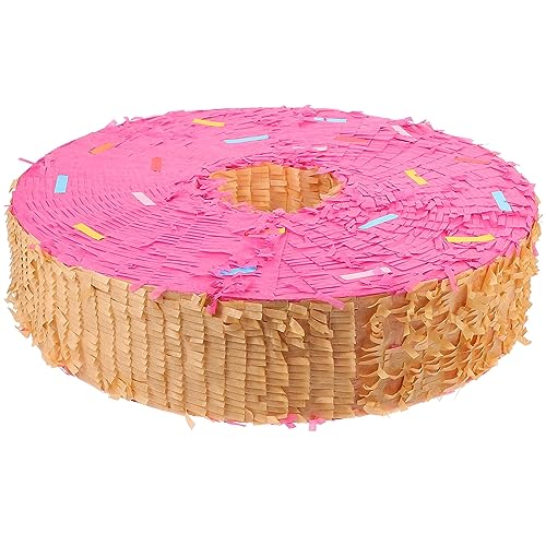 Vaguelly Donut-Pinata Für Geburtstagsparty-Zubehör Bunte Pinatas Papier-Piñata-Spielzeug Pinata-Spielzeug Mit Zuckerfüllung Für Partyzubehör Mit Donut-Motto Rosa von Vaguelly