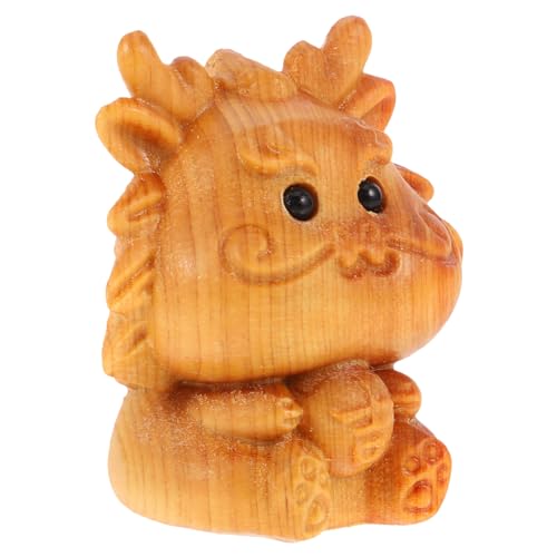 Vaguelly Einzigartiger Drachen-neujahrs-Charm Holzschnitzerei Drachen-perlen-Charm Für Schmuck Schlüsselanhänger Dekoration von Vaguelly