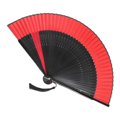 Vaguelly Faltbarer Handfächer aus Stabilem Holz und Leichter Chinesischer Tanzfächer Vintage Design Tragbarer Klappfächer für Damen Geeignet als Party und Cosplay Dekoration von Vaguelly