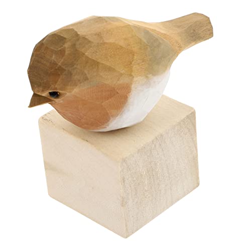 Vaguelly Fetter Vogel-Ornament simulationsvogel Cute Decor Wohnzimmer Dekoration Geburtstagsgeschenk für holzdeko Häuser Taube Vogelmodell aus Holz Vogelmodell hölzern Yellow von Vaguelly