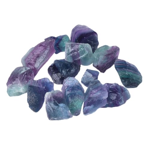 Vaguelly Fluorit Erz Exemplar Fluorit Edelstein Dekostein Fluorit Rohstein Fluorit Schmuckstein Natur Buntes Fluorit Ornament Mehrfarbiger Fluoritstein Natürlich von Vaguelly