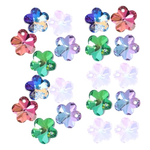 Vaguelly Fünfzackiger Stern Pflaumenblüten Perlen Armbänder Bettelarmband Charm Set Blumen Charms Zur Schmuckherstellung Anhänger Zur Schmuckherstellung Schmuck Charms Kristall von Vaguelly
