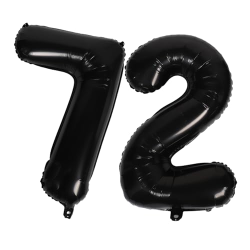 Vaguelly Große Aluminiumfolie Zahlenballons für Geburtstag Jubiläumsfeier Party Dekoration Langlebig Stilvoll Modern Elegant Schwarz Auffälliges Centerpiece von Vaguelly