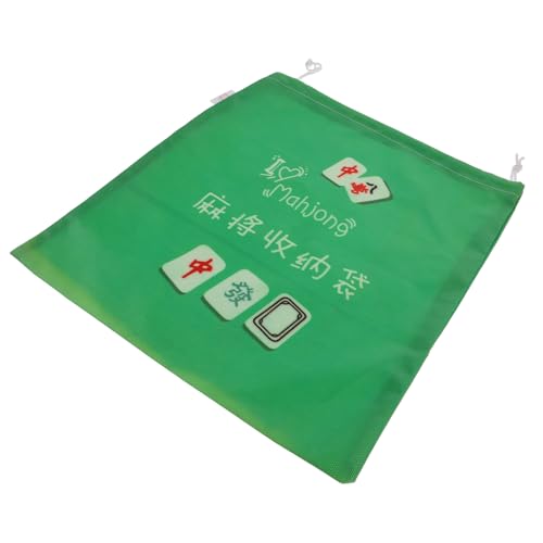 Vaguelly Große Kordelzugtasche für Mahjong Wiederverwendbarer Aufbewahrungsbeutel für Mahjong Spielsteine für Reisen und Spiele Unterwegs mit Modernem Design und Optimalem Schutz von Vaguelly