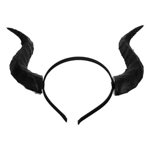 Vaguelly Halloween Dragon Horns Haarreif für Damen Gothic Cosplay Haaraccessoire Leichter Teufelshörner Headband Robustes Karneval Kostümzubehör für Mardi Gras Party und Fasching von Vaguelly