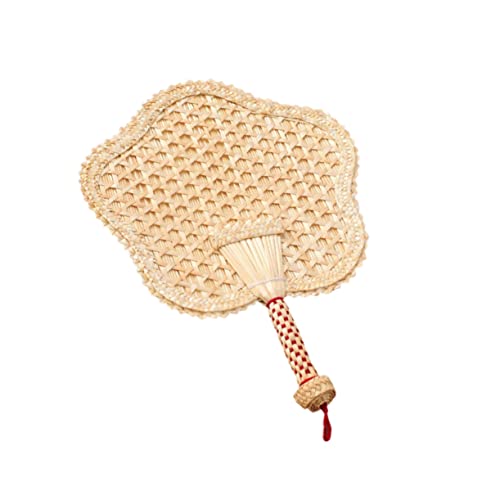 Vaguelly Handgefertigter Sommerfächer aus Rattan Eleganter Gelber Handventilator im Fünfzackigen Stern Design für Partys und Strand Handgewebt und Leicht zu Tragen Vaguelly Handgefertigter Sommerfächer aus Rattan Eleganter Gelber Handventilator im Fünfzackigen Stern Design für Partys und Strand Handgewebt und Leicht zu Tragen von Vaguelly