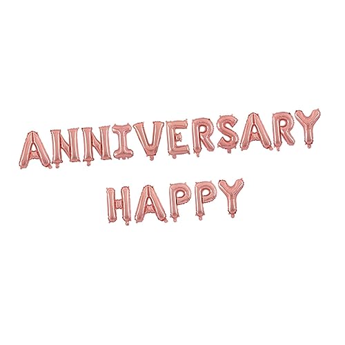 Vaguelly Happy Anniversary Folienballons Set für Hochzeitsfeiern Dekorative Aluminium Ballons Roségold für Jubiläumsfeiern Innen und Außendekoration Vaguelly Happy Anniversary Folienballons Set für Hochzeitsfeiern Dekorative Aluminium Ballons Roségold für Jubiläumsfeiern Innen und Außendekoration von Vaguelly