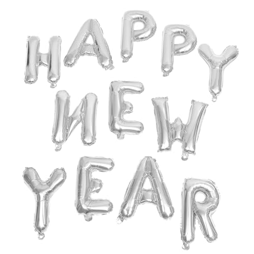 Vaguelly Happy Year Folienballons aus Aluminiumfolie Silberne Neujahrsdekoration Langlebige Partyballons für Jahreswechsel Festliche Luftballons zur Stilvollen Raumgestaltung Vaguelly Happy Year Folienballons aus Aluminiumfolie Silberne Neujahrsdekoration Langlebige Partyballons für Jahreswechsel Festliche Luftballons zur Stilvollen Raumgestaltung von Vaguelly