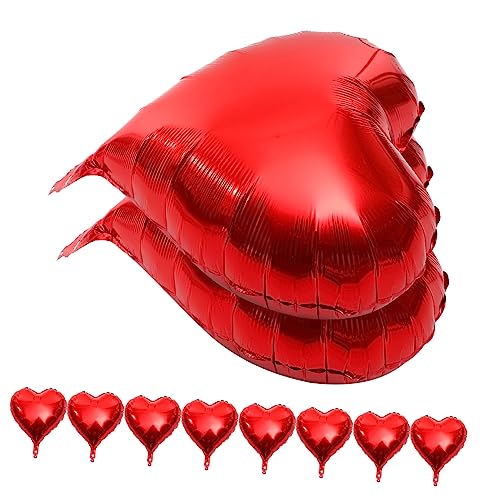 Vaguelly Herzform Aluminiumfolienballons Dekorative Party Luftballons Für Geburtstagsfeiern Hochzeiten Und Jubiläen Rote Herzballons Für Festliche Dekorationen Vaguelly Herzform Aluminiumfolienballons Dekorative Party Luftballons Für Geburtstagsfeiern Hochzeiten Und Jubiläen Rote Herzballons Für Festliche Dekorationen von Vaguelly
