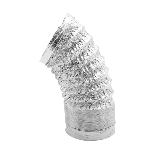 Vaguelly Hochtemperaturbeständiger Aluminiumfolie Abluftschlauch Durchmesser Flexibler Lüftungsschlauch für Hvac Badezimmer Küchen Grow Rooms Feuerfester Dicker Luftkanal von Vaguelly