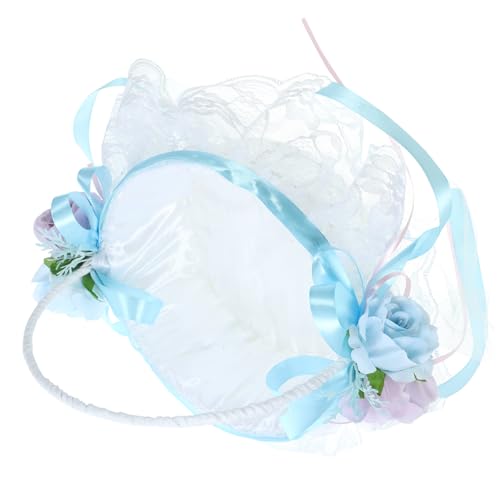 Vaguelly Hochzeits Blumenkorb mit Spitzenrand Eleganter Blumenmädchenkorb für Streublüten Vielseitig Verwendbar für Hochzeit Verlobung und Feierlichkeiten Dekoratives Accessoire Hellblau von Vaguelly