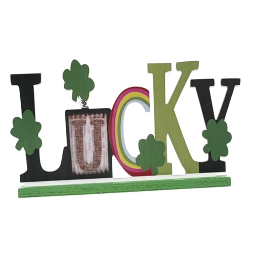 Vaguelly Holzschild Patrick's Day Tischdeko Rustikales Tischcenterpiece mit Feiner Verarbeitung und Glatten Kanten für Partys und Heimdekoration Vaguelly Holzschild Patrick's Day Tischdeko Rustikales Tischcenterpiece mit Feiner Verarbeitung und Glatten Kanten für Partys und Heimdekoration von Vaguelly