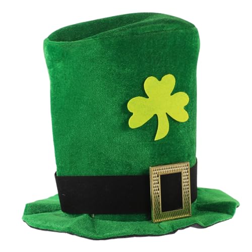 Vaguelly Irischer Patrick's Day Partyhut mit Gelbem Kleeblatt Langlebiger Fotorequisit Auffälliger Festival Top Hut Kopfbedeckung für Karneval und Kostümzubehör Vaguelly Irischer Patrick's Day Partyhut mit Gelbem Kleeblatt Langlebiger Fotorequisit Auffälliger Festival Top Hut Kopfbedeckung für Karneval und Kostümzubehör von Vaguelly
