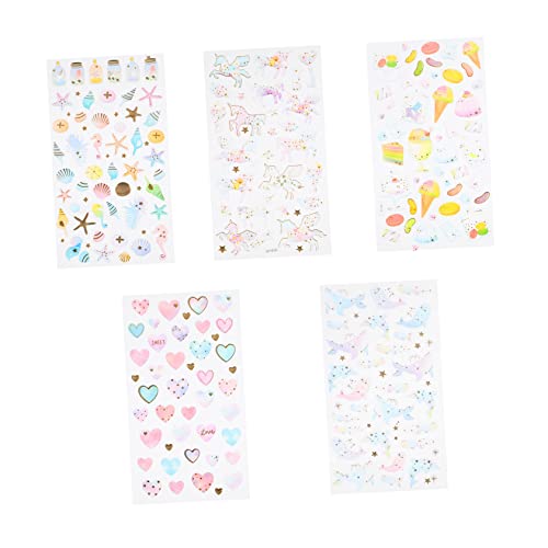 Vaguelly Klebesticker-Set 5 Bögen Mit Schönen Scrapbook-stickern Zur Handy-Dekoration Vaguelly Klebesticker-Set 5 Bögen Mit Schönen Scrapbook-stickern Zur Handy-Dekoration von Vaguelly
