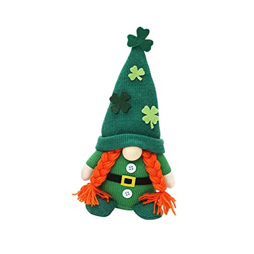 Vaguelly Klee gestrickte Hutpuppe Dekorationen Plüsch Puppenornament Zwergenpuppe strickende Gnomenpuppe Party-Requisite Party-Hintergrundpuppe GNOME -Puppe Sand von Vaguelly