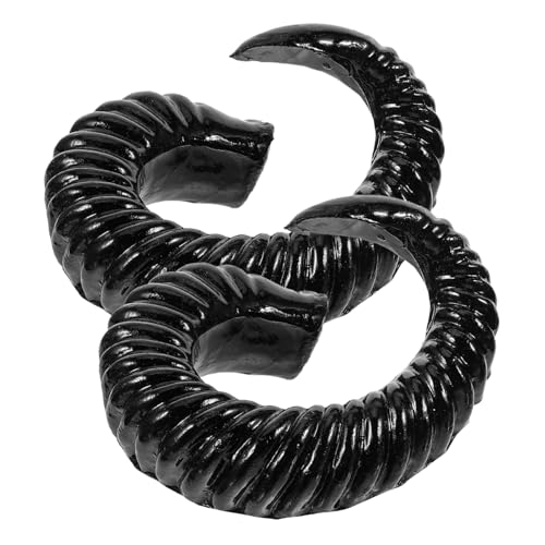 Vaguelly Künstliche Schafhörner Haarreif Diy Stirnband Schwarze Resin Hörner für Halloween Party Cosplay Zubehör Bequeme Passform und Detailreiche Verarbeitung Vaguelly Künstliche Schafhörner Haarreif Diy Stirnband Schwarze Resin Hörner für Halloween Party Cosplay Zubehör Bequeme Passform und Detailreiche Verarbeitung von Vaguelly