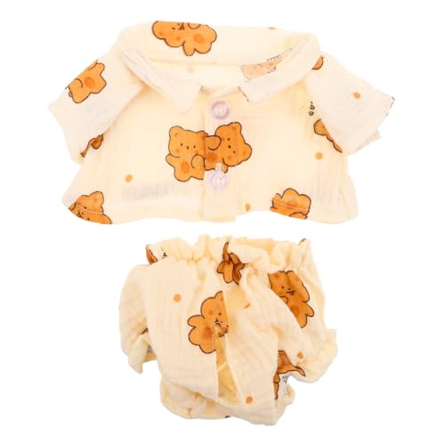 Vaguelly Kuscheliges Bären Schlafanzug Set aus Weichem Plüschstoff Niedliche Puppenkleidung Warme Pyjamas für Stofftiere DIY Bärenkostüm Zubehör Vaguelly Kuscheliges Bären Schlafanzug Set aus Weichem Plüschstoff Niedliche Puppenkleidung Warme Pyjamas für Stofftiere DIY Bärenkostüm Zubehör von Vaguelly