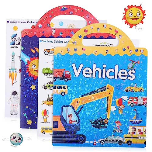Vaguelly Lernspielzeug – Weltraum- Und Fahrzeug-stickerbücher Für Kleinkinder – Aktivitätsbuch Vaguelly Lernspielzeug – Weltraum- Und Fahrzeug-stickerbücher Für Kleinkinder – Aktivitätsbuch von Vaguelly