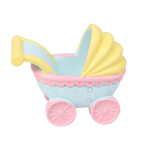 Vaguelly Mini Babywagen Dekoration aus Harz Tortenaufsatz für Babyparty und Geburtstag Niedliches Design für Feiern und Leicht und Vielseitig Einsetzbar von Vaguelly
