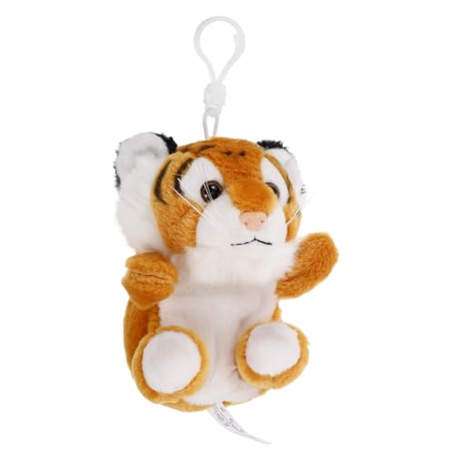 Vaguelly Mini Tiger Plüsch Schlüsselanhänger Süßes Tier Geldbörse für Multifunktionales Accessoire für Rucksack oder Schlüssel Weicher Plüschstoff von Vaguelly