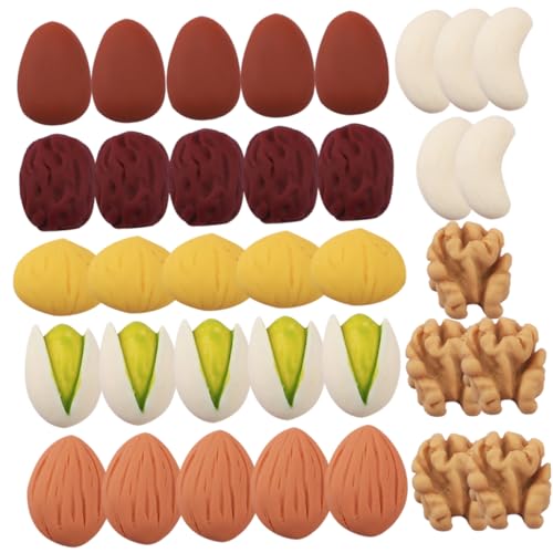 Vaguelly Miniatur-nuss-spielzeugset – 35-teiliges Nussharz-Lebensmittel-Charms Pädagogisches Spielzeug Für Rollenspiele in Der Küche Dekorativ Vaguelly Miniatur-nuss-spielzeugset – 35-teiliges Nussharz-Lebensmittel-Charms Pädagogisches Spielzeug Für Rollenspiele in Der Küche Dekorativ von Vaguelly