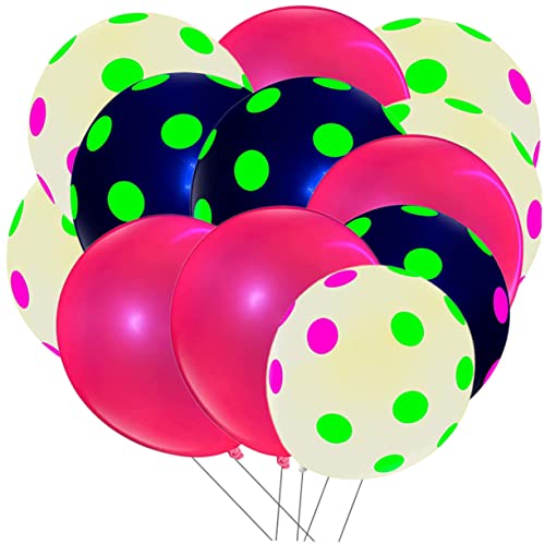 Vaguelly Neon Luftballons Mit Fluoreszierenden Punkten Polka Dot Latexballons Für Glow in The Dark Partys Bunte Dekorationen Für Hochzeiten Und Feiern Vaguelly Neon Luftballons Mit Fluoreszierenden Punkten Polka Dot Latexballons Für Glow in The Dark Partys Bunte Dekorationen Für Hochzeiten Und Feiern von Vaguelly