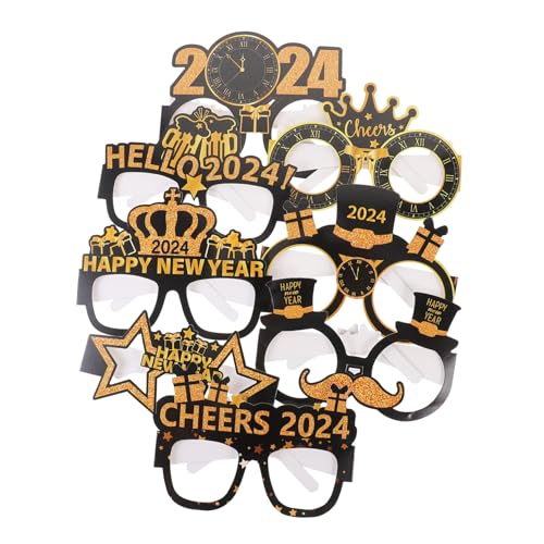 Vaguelly Neujahrsbrille Partybrille Papierbrille Kostüm Cosplay Fotorequisite Spaßbrille für Silvester Feier und Fasching Vaguelly Neujahrsbrille Partybrille Papierbrille Kostüm Cosplay Fotorequisite Spaßbrille für Silvester Feier und Fasching von Vaguelly