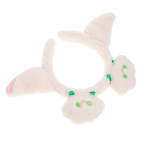 Vaguelly Niedliches Schafsohren Haarband aus Plüsch Weiches Stirnband für Halloween und Party Elastisches Kreatives DIY Haar accessoire für Kostüm und Alltag von Vaguelly