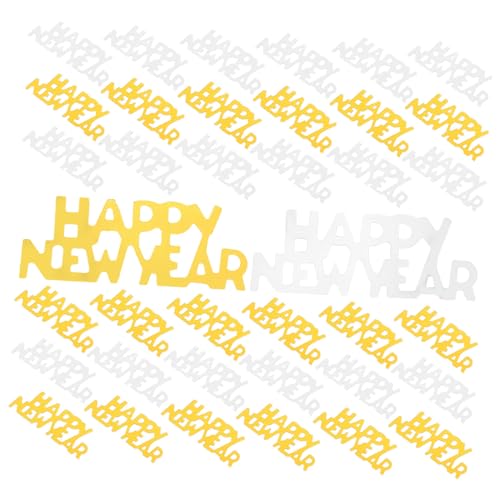Vaguelly Pack Neujahrs-party Konfetti aus Bunte Tischdekoration Vielseitig Einsetzbar für Silvesterfeier Geschenkverpackungen und Fotorequisiten Langlebig und Formstabil von Vaguelly