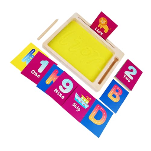 Vaguelly Pädagogisches Montessori Zeichenbrett mit Sensorischer Sandschale für Kreatives und Frühe Entwicklung für Montessori Klassenzimmer und Heimgebrauch von Vaguelly