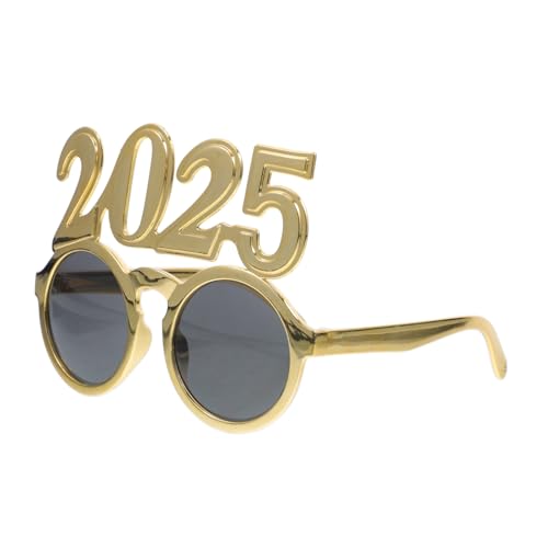 Vaguelly Partybrille Goldfarben Rund Silvester Neujahrsdeko Leichtes Strapazierfähiges Material Foto-requisit für Festliche Feiern und Gruppenbilder Vaguelly Partybrille Goldfarben Rund Silvester Neujahrsdeko Leichtes Strapazierfähiges Material Foto-requisit für Festliche Feiern und Gruppenbilder von Vaguelly