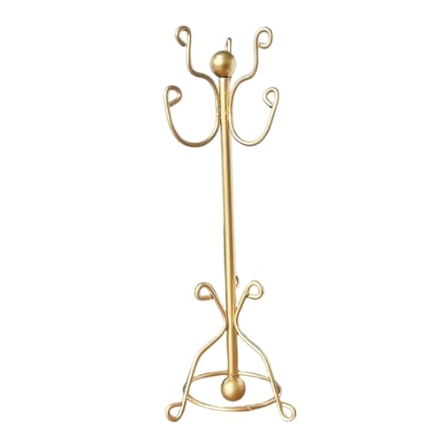 Vaguelly Puppenhaus Regal Dekoration Für Kleidung Vintage Mantel Hut Möbel Metall – Puppe Für Kleidung Dekoration Miniatur Geldbörse Zubehör Kleiderbügel Baum Spiel Mini von Vaguelly