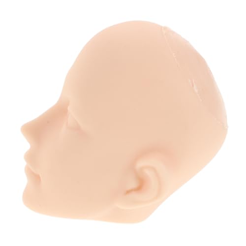 Vaguelly Schaufensterpuppe für Perücken Bastelpuppenteile Weiches Kahles Make-up-übungs-mini-puppenkopf für Prinzessinnen-vinylpuppe Ersatzzubehör von Vaguelly
