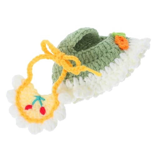 Vaguelly Puppenkostüm mit Cap und Woven Bib Gewebte Puppenhut Kopfbedeckung Waschbares Baumwollmaterial Für Festival Party und Kuschelpuppen Vaguelly Puppenkostüm mit Cap und Woven Bib Gewebte Puppenhut Kopfbedeckung Waschbares Baumwollmaterial Für Festival Party und Kuschelpuppen von Vaguelly