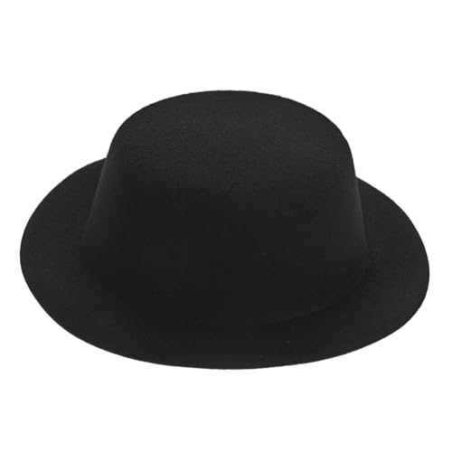 Vaguelly Puppenzylinder Puppenkleidung Puppen-Accessoires Puppenbasteln Puppenhüte Puppenhut für Cosplay Mini-Hüte formeller Hut der Puppe Party deko kleine Hüte Mini-Zylinder gefühlt Black von Vaguelly