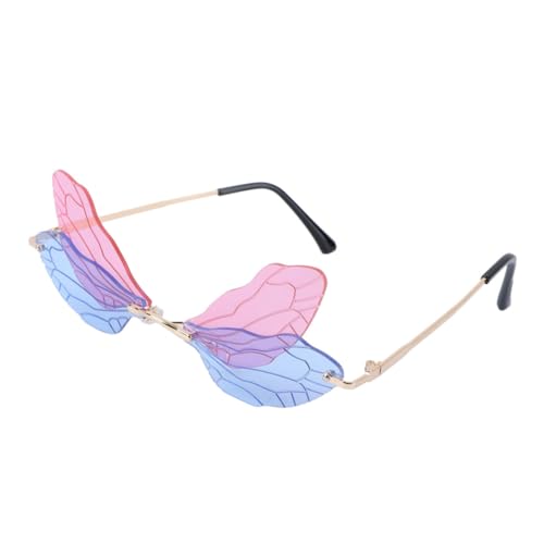 Vaguelly Randlose Libellenflügel Brille Party Sonnenbrille Schmetterlingflügel Gläser Damen Herren Leichtes Pc Material Lustige Photo Props für Vaguelly Randlose Libellenflügel Brille Party Sonnenbrille Schmetterlingflügel Gläser Damen Herren Leichtes Pc Material Lustige Photo Props für von Vaguelly